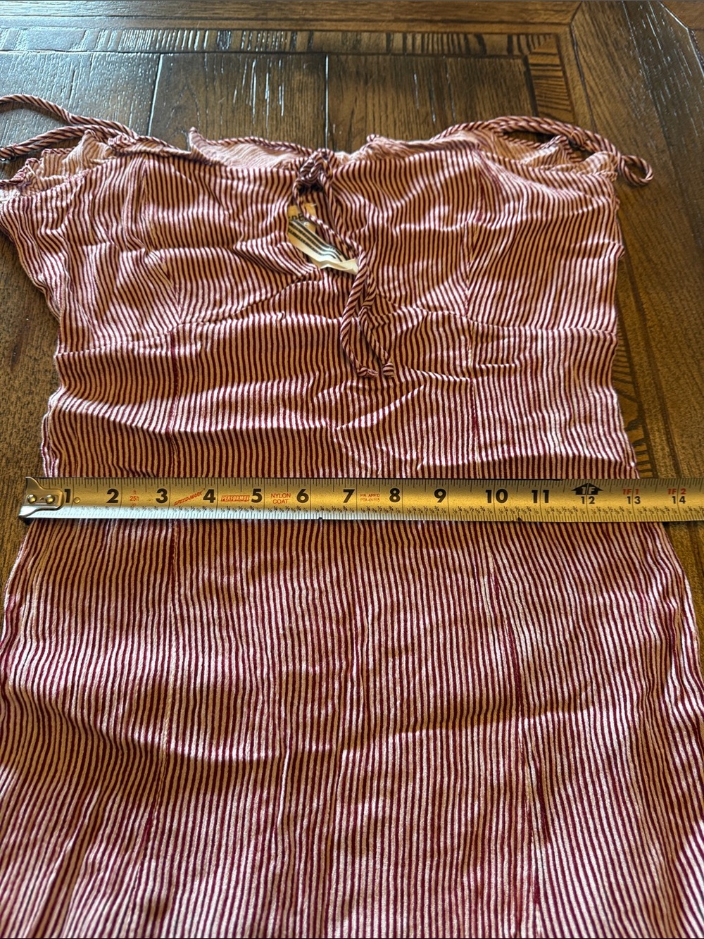 Free People Red and White Striped Mini Slip Dress - Picture 12 of 13